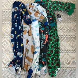 5 pairs footed pajamas (18 months)